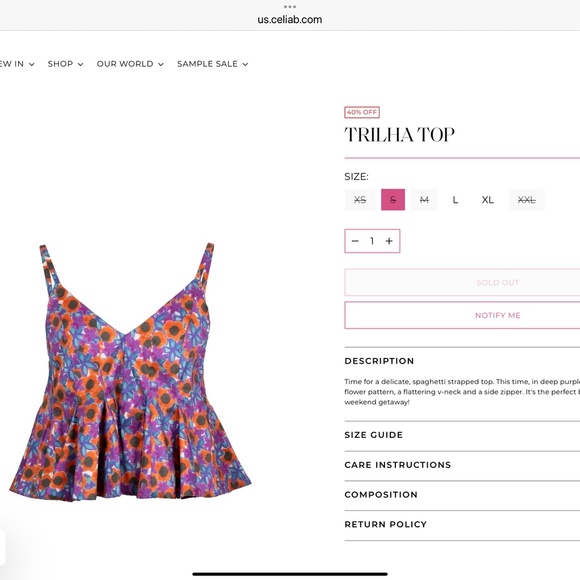 CeliaB Trilha Set! Pants + Top SMALL NWT - Picture 6 of 12